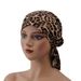 Women's Elastic Headband Hat – Leopard Print Braided Bun Cover For Chemotherapy & Fashion_voghion.com