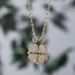 Compact Four-leaf Clover Fashion Magnetic Folding Heart Necklace Copper Micro-inlaid Electroplated Gold 4 Hearts_voghion.com