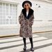 Women's Extra-Long Faux Fur Coat With Detachable Faux Fur Collar – Leopard Print Winter Elegant Overcoat_voghion.com