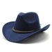 Cappello da cowboy western da uomo in lana con tesa curva, in feltro, per bambini_voghion.com