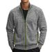 American Style Retro Men's Casual Cationic Jacquard Sweater Collar Zipper Cardigan Jacket_voghion.com