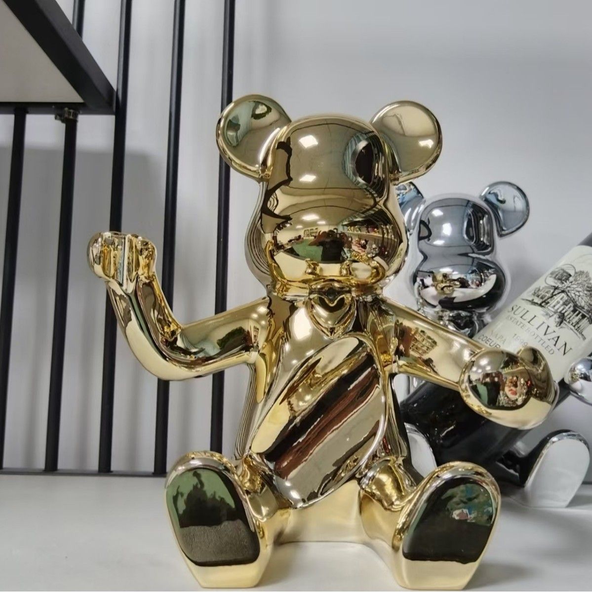 Neu Heißer-Verkauf Nette Bär Rot Rack Wein Dekoration Licht Luxus High-End Schrank Moderne Einfache Ornament_voghion.com