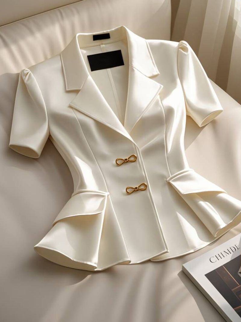 Abbigliamento da donna Piccolo vestito temperamento sottile moda bianco top femminile estate_voghion.com