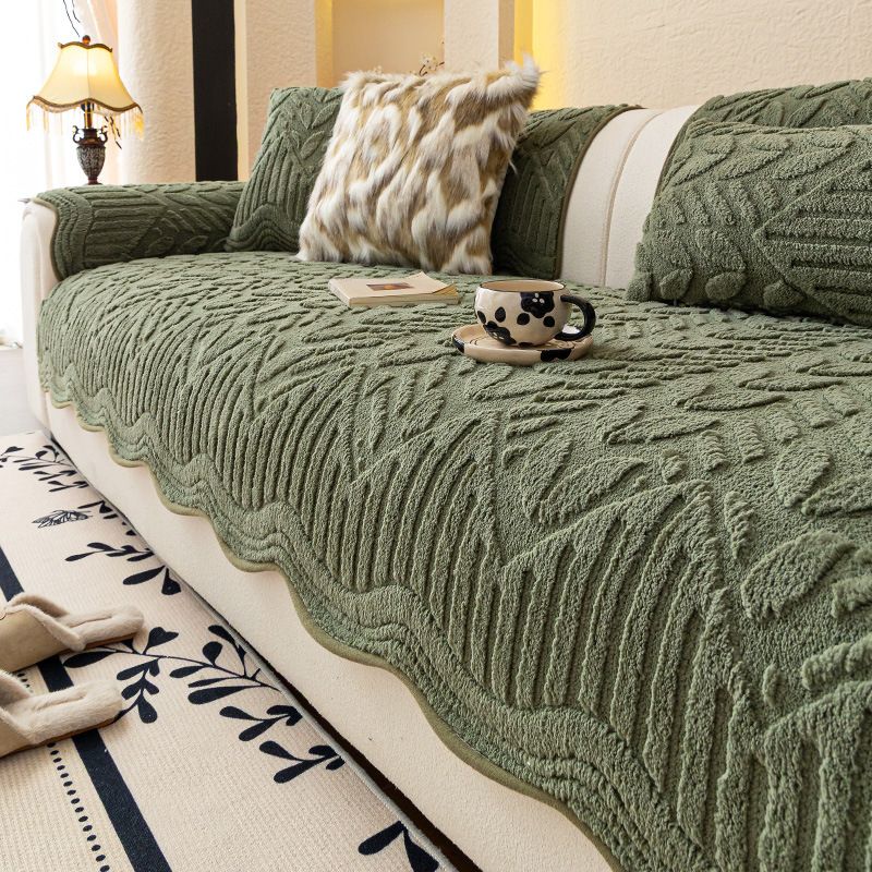 Fodera per cuscino del divano in morbido velluto – Cuscino antiscivolo a righe per divani componibili (bianco crema, grigio, verde, beige chiaro)_voghion.com