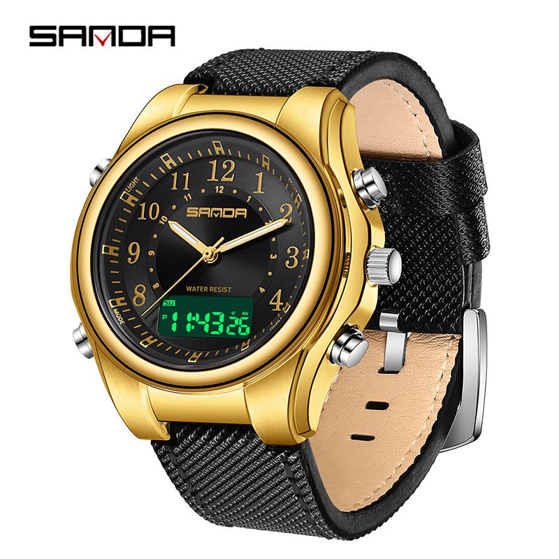 Men's Stylish Multifunction Digital Quartz Watch With Waterproof, Alarm, Stopwatch, And LED Backlight - Perfect For Casual, Business, And Sports_voghion.com