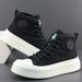 Herenschoenen High Top Canvas 2024 Lente Studenten Trend All Match Nieuw Ademend Heren Sport Casual Schoenen_voghion.com
