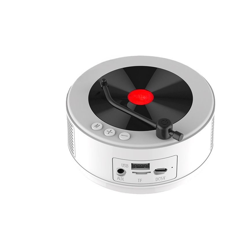 Retro Record Bluetooth hangszóró, vinil hordozható lemezjátszó hangszóró, USB újratölthető, FM Fadio audio kiegészítők támogatása_voghion.com