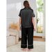 Women's Sleepwears Large Size Pajamas Women's Summer Simple Casual Silk Short Sleeved Shirt Trousers Home Clothes Two Piece Set_voghion.com