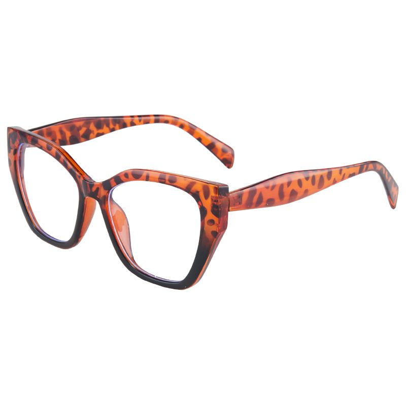 Butterfly Black Anti Blue Frame, Daily Makeup Modification, Flat Light Mirror, Internet Famous, Samma Leopard Print_voghion.com