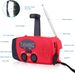 Solcelledrevet håndsveiv nødradio, NOAA/AM/FM bærbar radio med 3 LED-lommelykter 2000mAh powerbank mobiltelefonlader_voghion.com