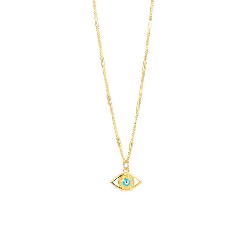Collana con ciondolo Devil's New per donna, unica e alla moda, con catena in rame per clavicola con gocce di olio per gli occhi,_voghion.com
