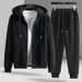 Casual Suit Autumn And Winter Three-piece Sports Hooded Jacket Warm Loose Fleece Sweatshirt Men's Sportswear_voghion.com