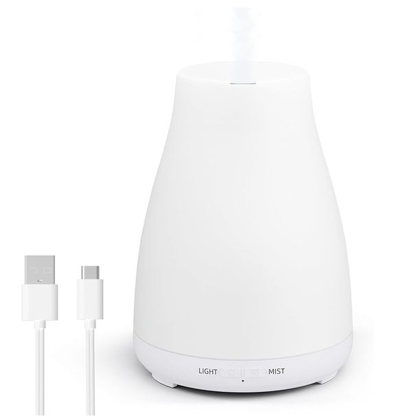 Aroma Diffuser Essential Oil Diffuser USB Bedroom Room Ultrasonic Aromatherapy Humidifier 100ml Timed Spray_voghion.com