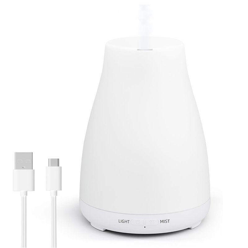 Diffusore di aromi, diffusore di oli essenziali, USB, umidificatore per aromaterapia a ultrasuoni, per camera da letto, 100 ml, spray temporizzato_voghion.com