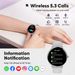JX523 Smart Watch With Bluetooth Calling, Menstrual Cycle Tracking, Voice Assistant & Fitness Tracking - Pink Silicone Strap_voghion.com