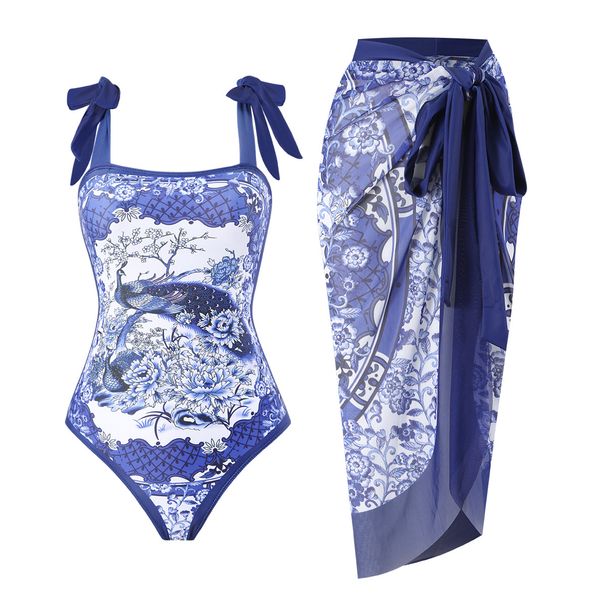 Women's Clothing Two Piece Skirt Multi Color Print Sexy Bikini Set_voghion.com