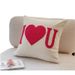 Housse de coussin de luxe en chenille brodée en forme de cœur - Cadeau de Saint-Valentin, super douce et moelleuse (double face, lavable en machine)_voghion.com