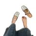p5 Silver flat-bottomed Baotou half-slippers outside wear 2023 summer new mother Mary Jane Muller ladies sandals single shoes_voghion.com