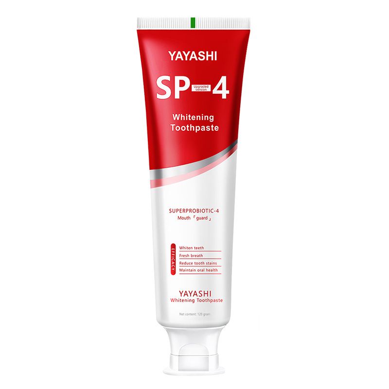 YAYASHI English Version SP-4 Probiotic Whitening Stain Removing Toothpaste Refreshing Breath Improving Yellow Teeth 120g_voghion.com