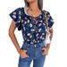 Ins Style Frühling Sommer Casual Lose Rüschen Krawatte Chiffon Bluse Damenmode_voghion.com