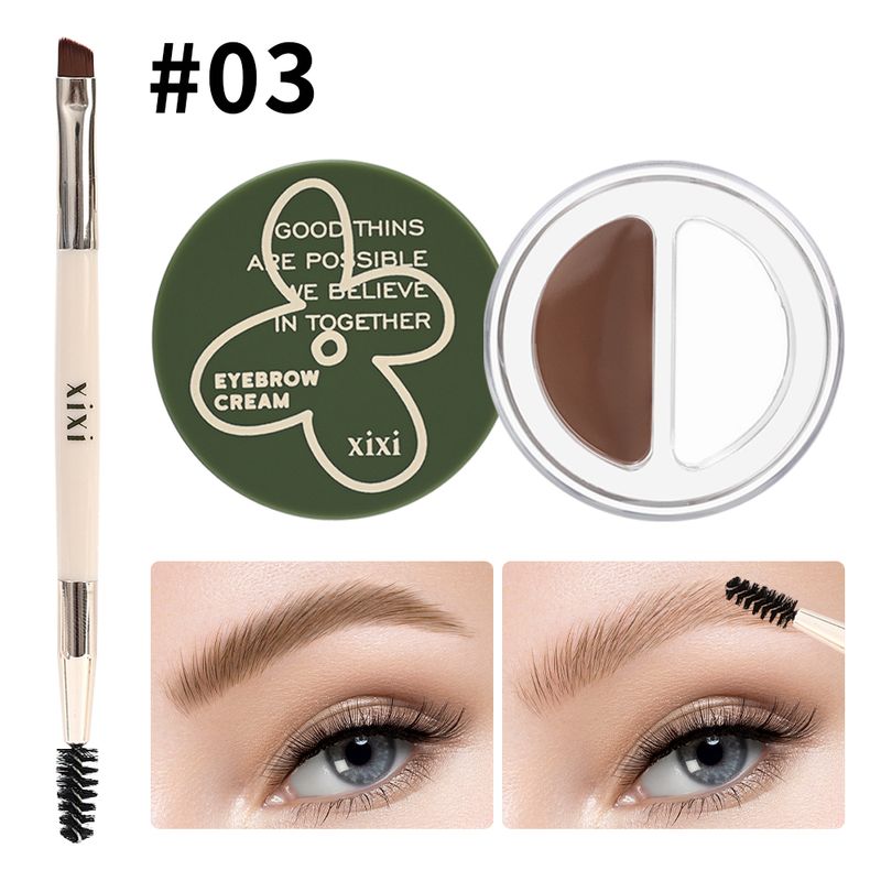 Eyebrow 2in1 Wild Cream Wasserfeste Augenbrauen-Stylingseife mit Pinsel Schwarzbraune Augenbrauen-Eyeliner-Creme Enha_voghion.com