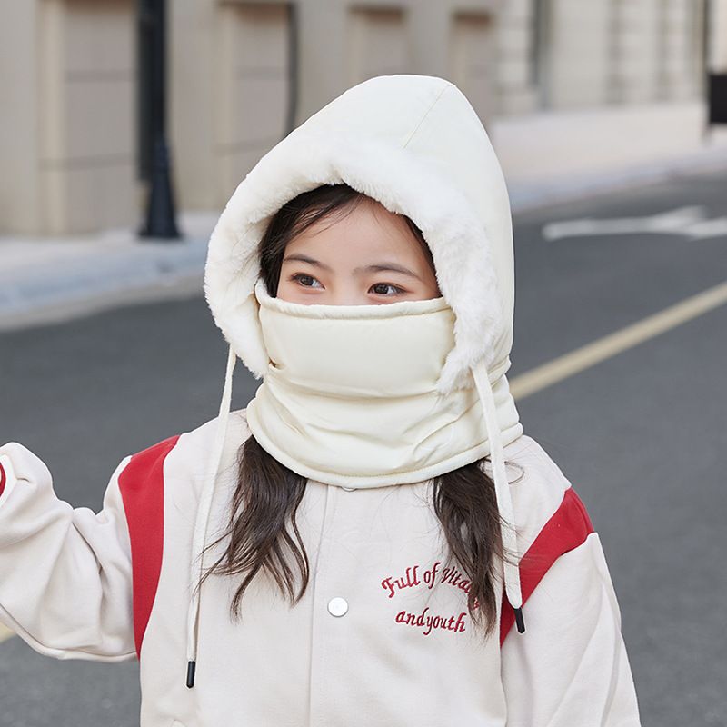 Winter Neck Warmer Face Mask Hat For Kids - Windproof Fleece Lined Balaclava Hood With Ear Protection For Boys & Girls (Multiple Colors)_voghion.com