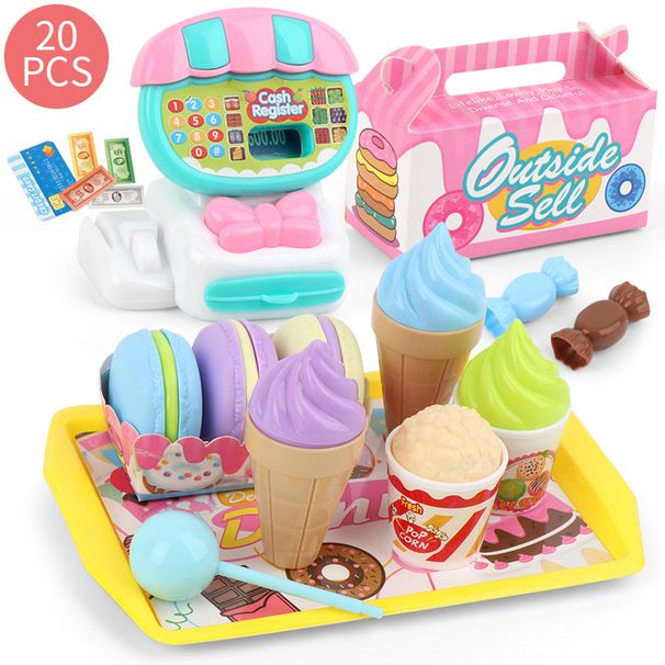 Interactive Kids Cash Register Toy – Pretend Play Supermarket Set With Sound & Light (Pink/Green/Red, Ages 4-6)_voghion.com
