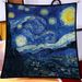 Van Gogh Ölgemälde Stil Kunst Quadratisch Neu 90cm Twill Seide Damen Dekoration Handgefertigt Rand Schal_voghion.com