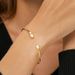 Brass Gold Plated Bracelet For Women Light Luxury Style Inlaid Opal Opening Adjustable Teardrop Shaped Bracelet_voghion.com