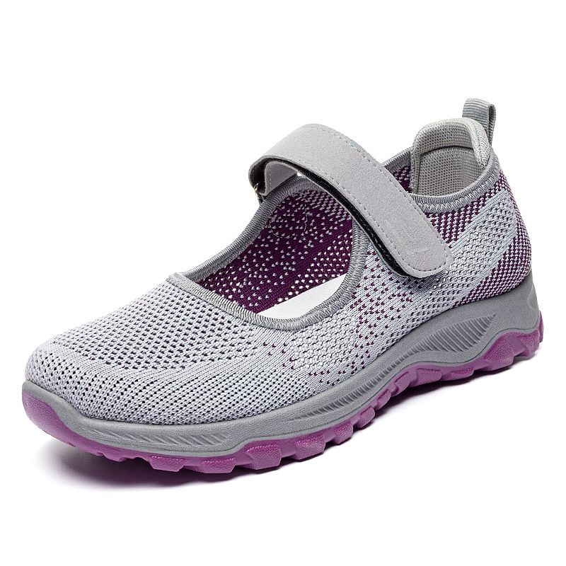 Non-Slip Comfortable Velcro Middle-Aged And Elderly Flats Walking Shoes_voghion.com