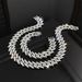 Ensemble collier cubain élégant pour homme, entièrement serti de diamants, style hip-hop, bracelet losange, chaîne de clavicule_voghion.com