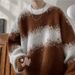 1 Men's Winter American Style Color Block Lazy Pullover Knitwear Loose Fit Student Trendy Brand Inner Layer Sweater Jacket_voghion.com