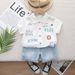 2024 New Children's Clothing Summer Baby 0-5 Year Old Cartoon Short sleeved Shirt Shorts Two piece Set_voghion.com