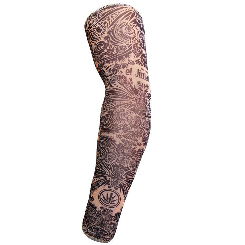 Unisex Ice silk sunscreen sleeve tattoo seamless men and women cycling summer driving ice long ice sleeve_voghion.com