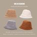 Plain Face Covering Versatile Suede Fisherman Hat Lamb Wool Autumn and Winter Face Small Solid Color Bucket Hat Basin Hat_voghion.com