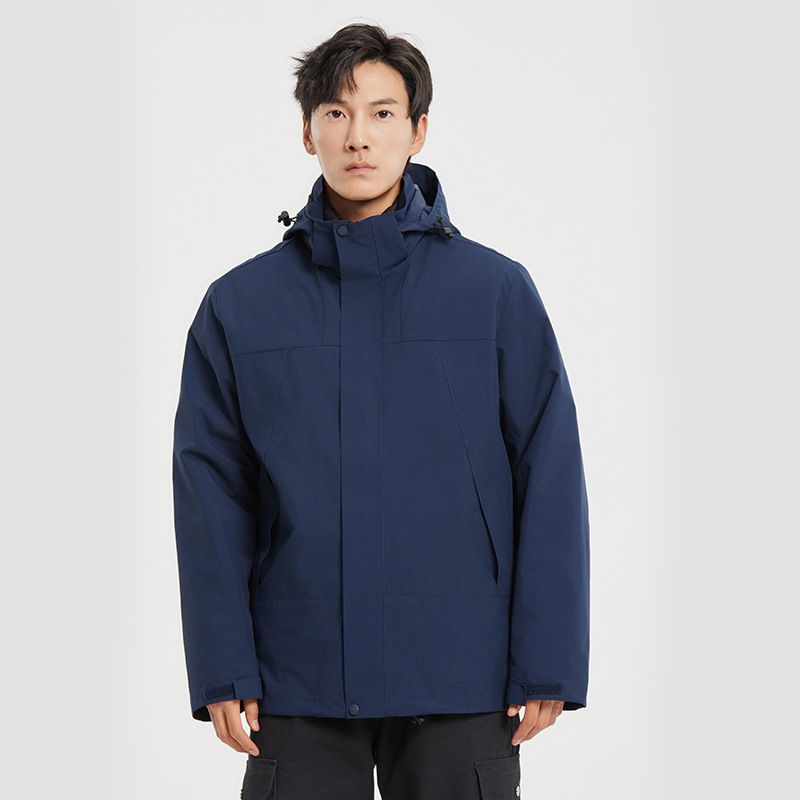 Veste de frappe 3 en 1 pour hommes, coupe-vent d'extérieur, veste de randonnée chaude_voghion.com