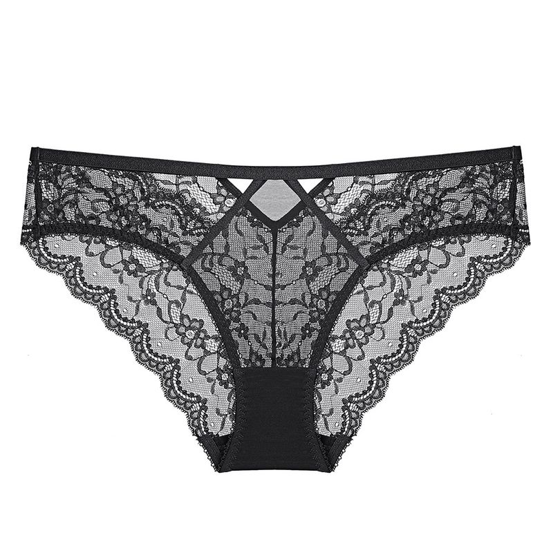 sexy ondergoed ultradunne holle kant dames ondergoed ademend en comfortabel katoenen kruiszak heup lage taille slips_voghion.com