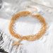Chaîne de cheville multicouches style bohème pour femme, accessoire de plage, vacances d'été, chaîne creuse, décoration de pied, pendentif étoile de mer à franges, trois couches_voghion.com