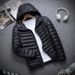 Men's Lightweight Down Jacket With Stand Collar Or Hooded, Slim Fit, Thin & Warm, Casual Winter Coat For Youth_voghion.com