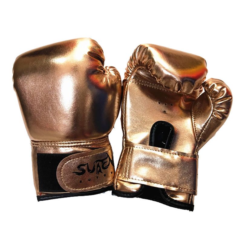 3 8 år gamla ljusa barn enfärgade pojkar och flickor Sanda boxningshandskar MMA Muay Thai slåsshandskar med sandsäck_voghion.com