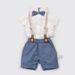 Mutter & Kinder Sommer junge baby gentleman tragen kurzarm shorts kriechen anzug_voghion.com