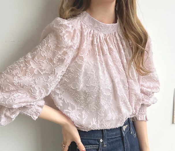 Protezione solare estiva giapponese coreana 2024 con aria condizionata e maniche a lanterna, dolce e fresco colletto alto lungo_voghion.com