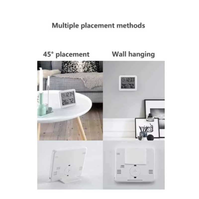 Digital Temperature Humidity Table Clock Automatic Monitoring Large LCD Screen Multifunction Electronic Desk Clock_voghion.com