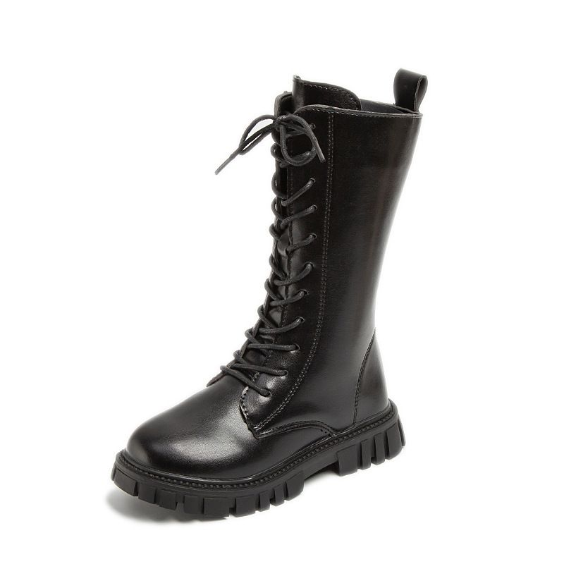 New Winter For Little Korean Baby Girls Children's Martin Princess British Style High Tube Boots_voghion.com