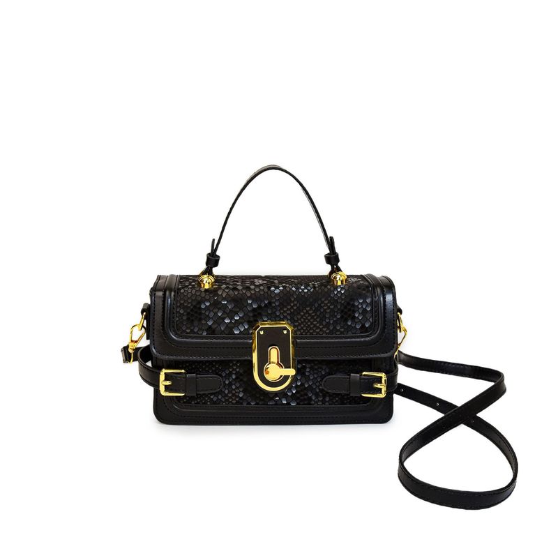 Damentaschen Frühling Retro High-End-Tasche für Frauen Neue einfache Schlangenmuster lässig kleine quadratische Tasche modische Nische vielseitige Single_voghion.com