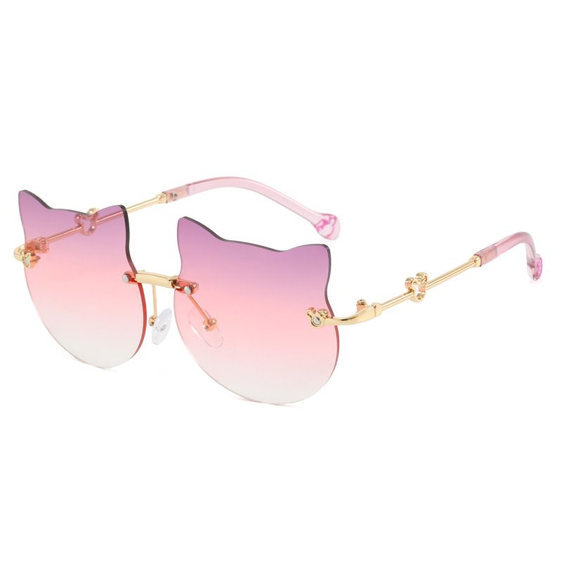 Lunettes de soleil tendance pour enfants, pour hommes et femmes, motif chat, pour bébés, tendance, pour célébrités sur Internet, pour la photographie de rue_voghion.com