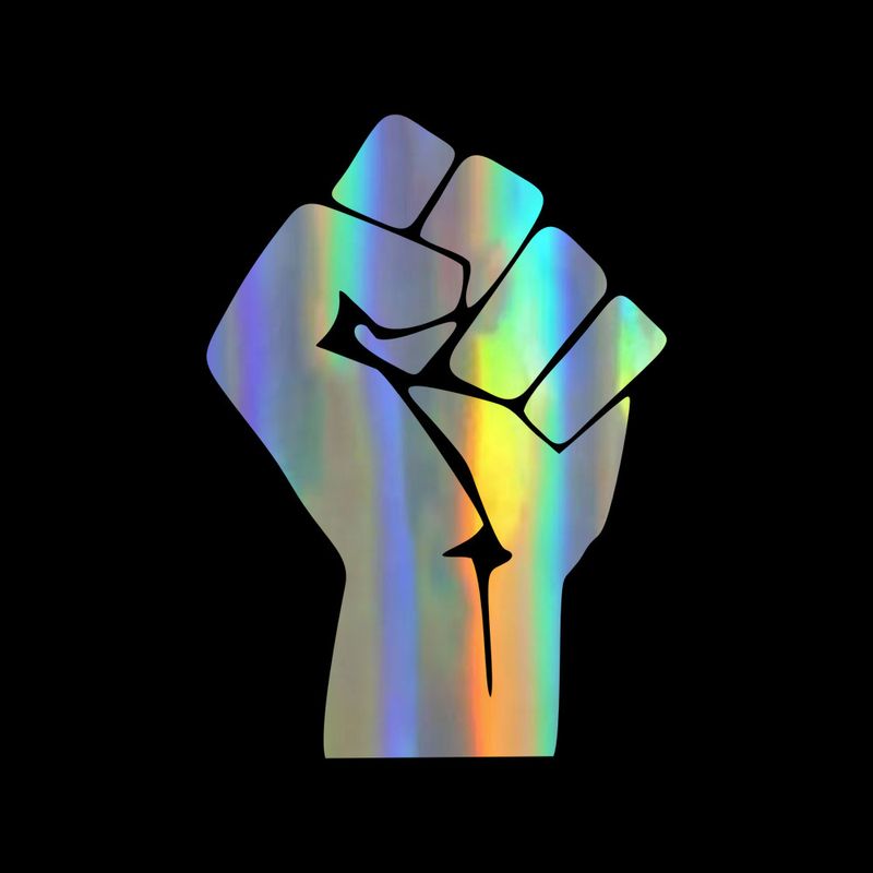 Clenched fist inspirational vinyl car decoration sticker home glass window wall notebook pvc sticker_voghion.com