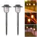 Solar Flame Torch Light Outdoor Garden Decor Waterproof LED Landscape Lighting For Patio Yard Pathway"_voghion.com
