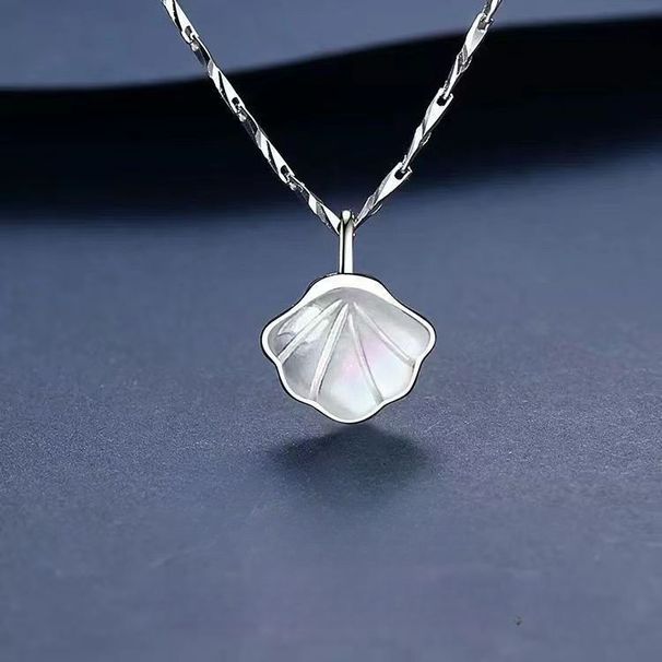 Collana da donna 999 One Beizi, ciondolo a forma di conchiglia in argento puro, regalo per la fidanzata per San Valentino o compleanno_voghion.com