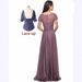 Women's Clothing Elegant Lace Applique Mother Of The Bride Dress Long Sleeveless Chiffon Formal Evening Gown For Wedding & Special Occasions_voghion.com